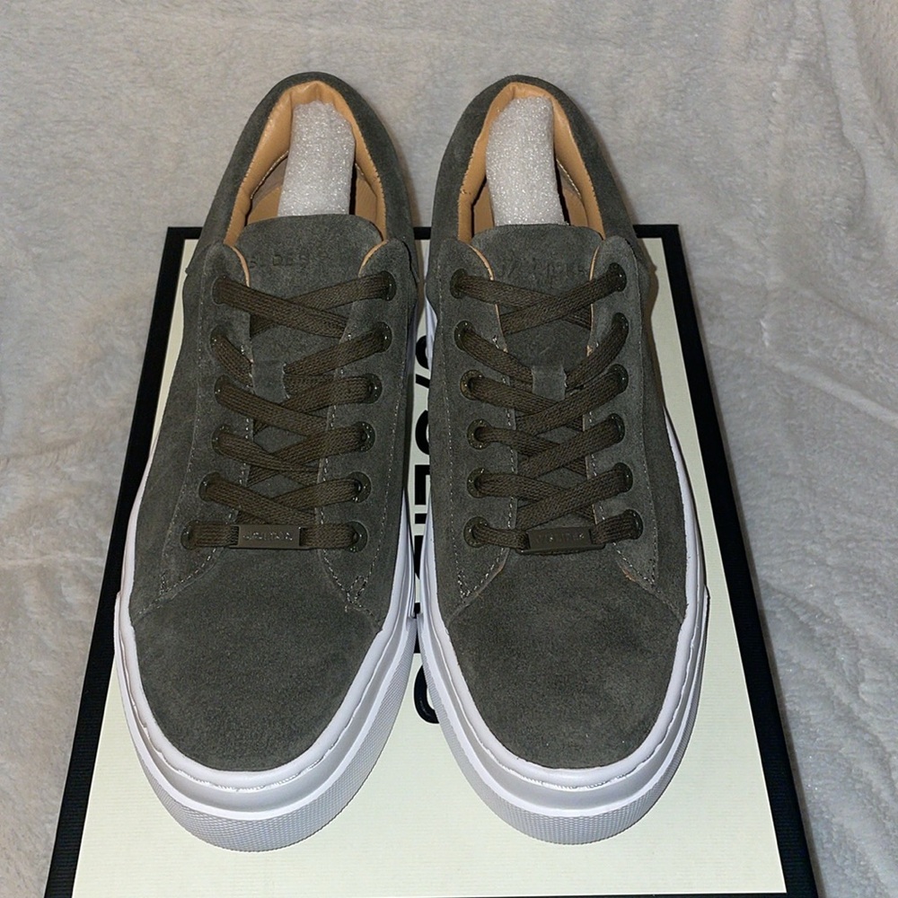NWT J/SLIDES AMANDA Khaki Suede Sneaker - Picture 8 of 15